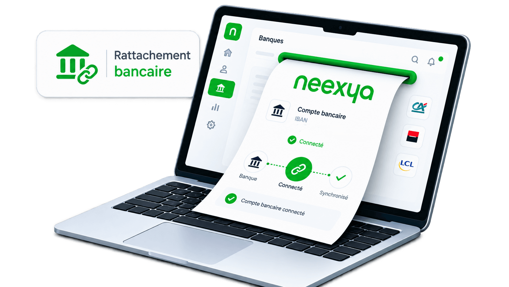 Rapprochement des encaissements dans Neexya Glass